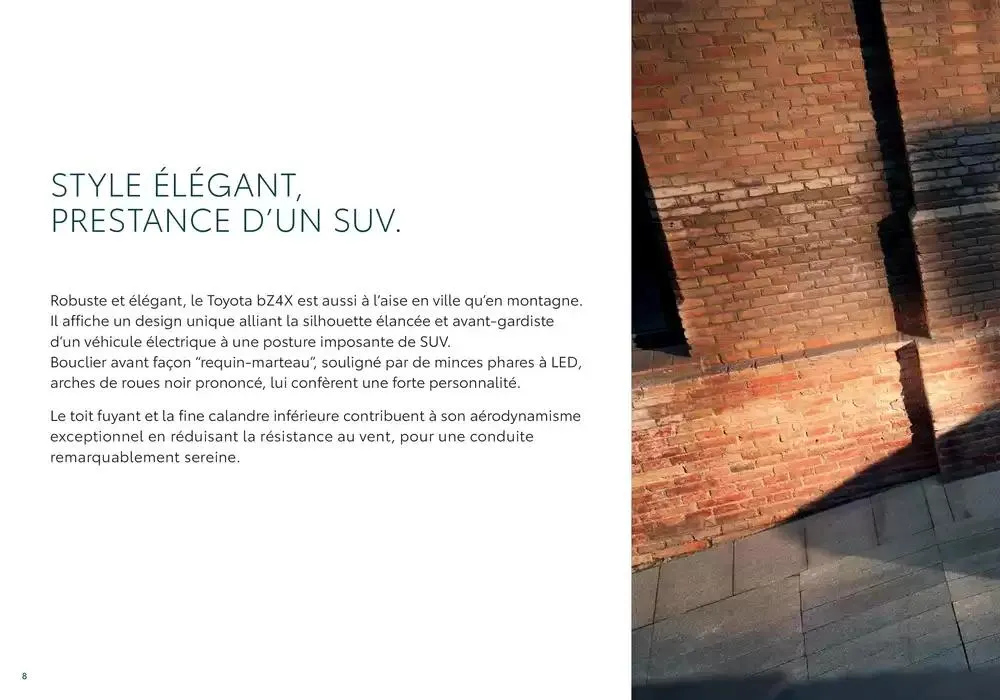 Toyota bZ4X  du 7 janvier au 7 janvier 2026 - Catalogue page 8