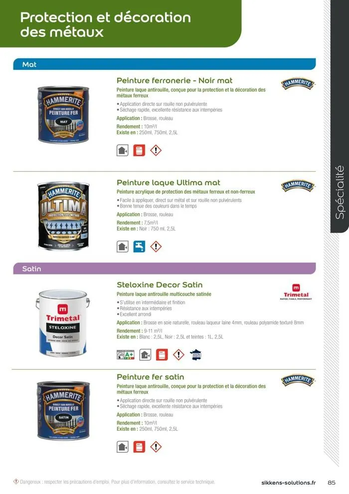  Le catalogue Sikkens Solutions 2023 du 9 mai au 31 décembre 2025 - Catalogue page 85