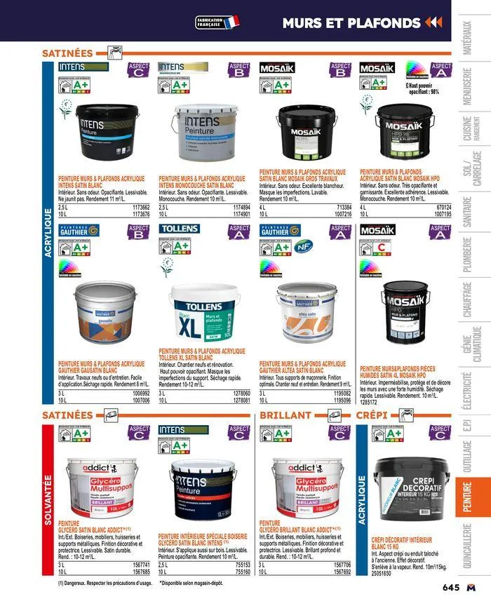 Guide produits 2024 du 15 mars au 31 décembre 2024 - Catalogue page 645