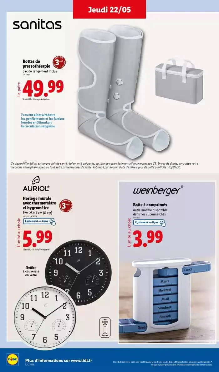 Moustiquaires, bien-être, sport, jeux pour enfant… Profitez des ventes Lidl ! du 22 mai au 26 mai 2025 - Catalogue page 12