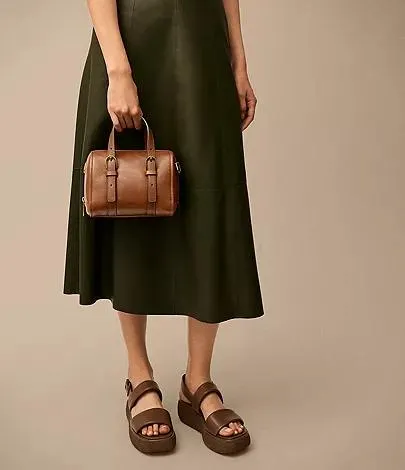 Mini sac double porté Carlie en cuir