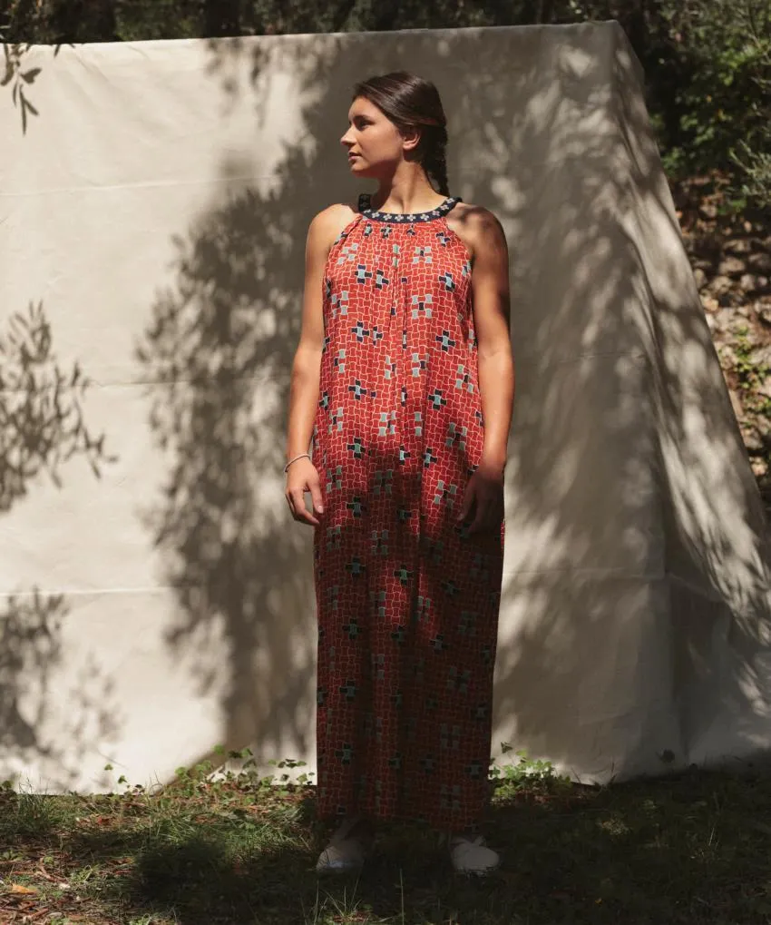 Robe Longue Alice imprimé Mosaïques