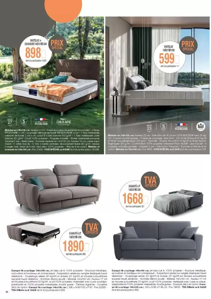 Jusqu’au 26 avril, profitez de la TVA OFFERTE du 21 mars au 26 avril 2025 - Catalogue page 10