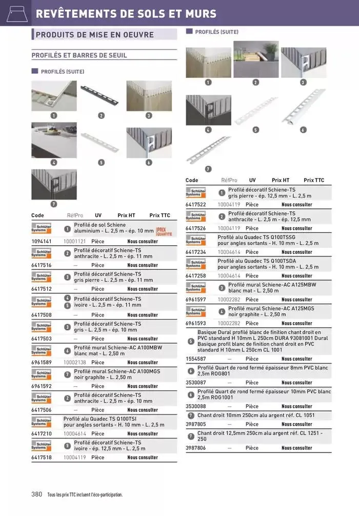 Matériaux 2025 du 1 janvier au 31 décembre 2025 - Catalogue page 380