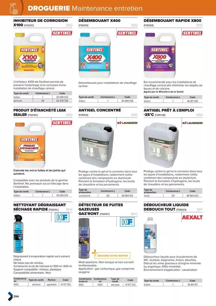Catalogue génie climatique & sanitaire | Édition 2024-2025 du 2 octobre au 31 décembre 2025 - Catalogue page 294