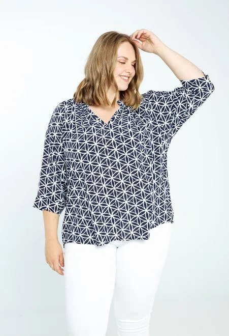 Blouse ample bicolore