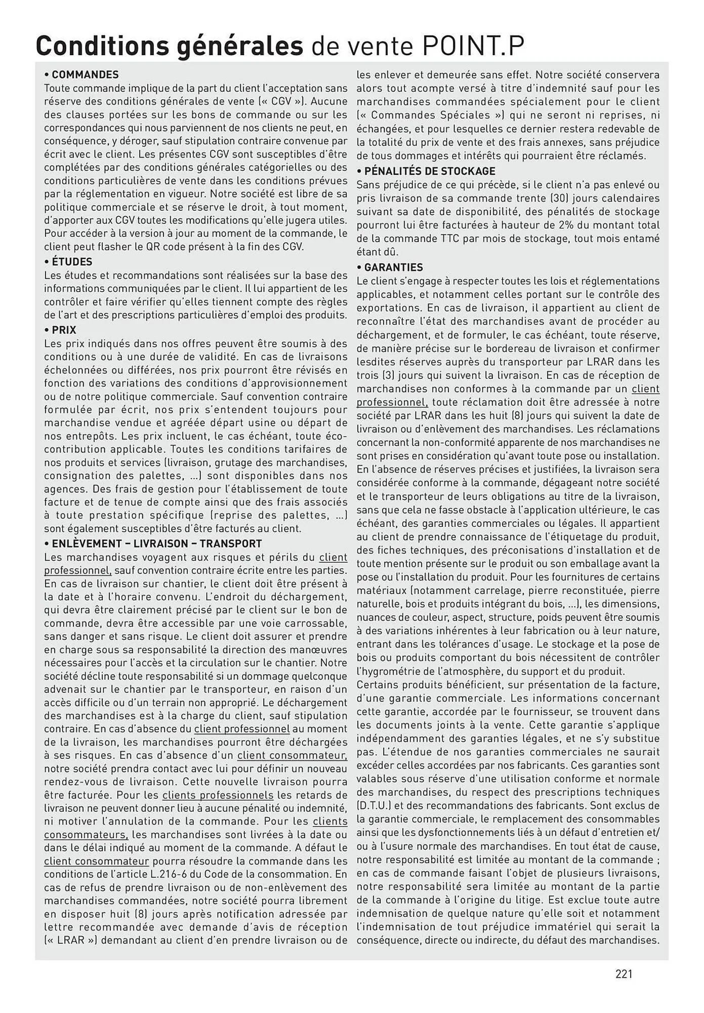 Catalogue Point P du 19 août au 1 janvier 2026 - Catalogue page 221