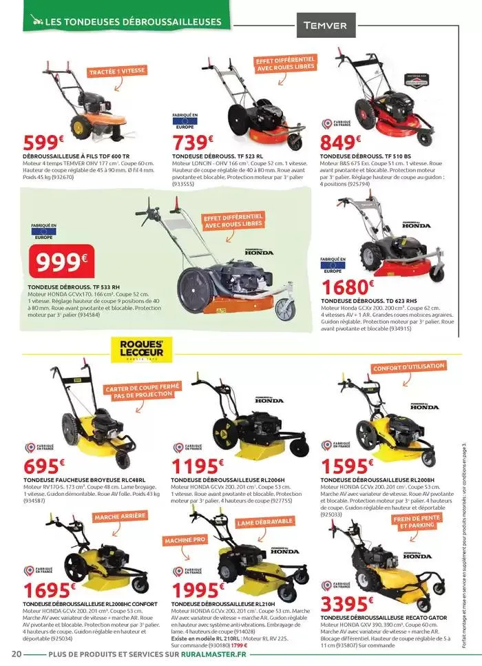 Motoculture et remorques du 1 mars au 31 mai 2025 - Catalogue page 20