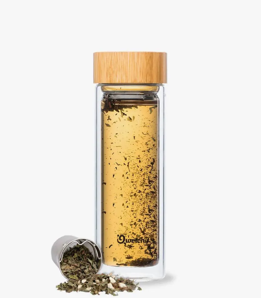 Théière en verre et bambou 430mL