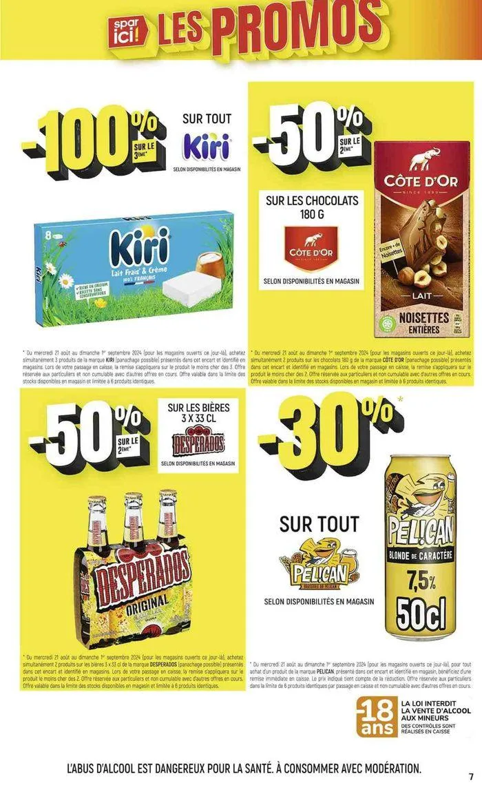 SPAR ici, le top des promos ! du 21 août au 1 septembre 2024 - Catalogue page 9
