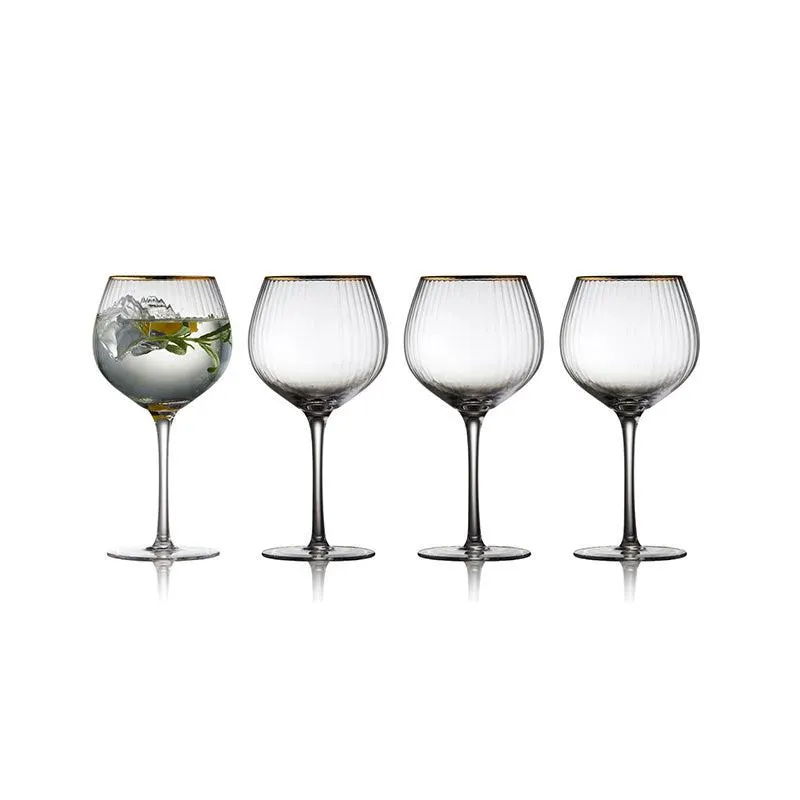 Boite de 4 verres de gin en verre de 65cl Palermo Gold Lyngby