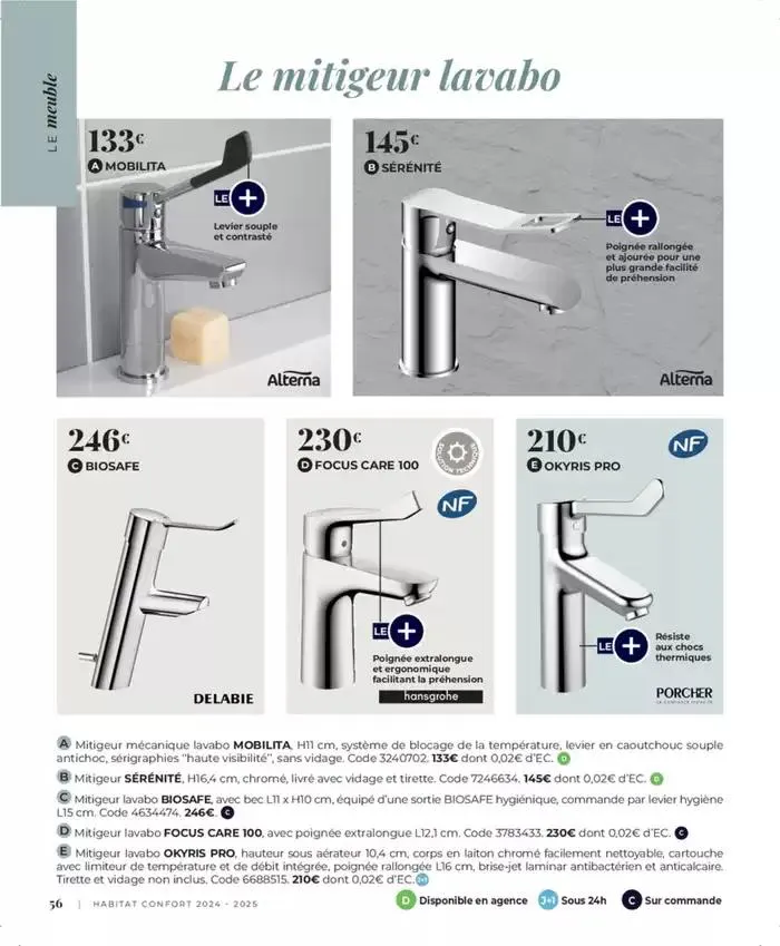 Cedeo Habitat confort du 1 octobre au 31 mai 2025 - Catalogue page 59