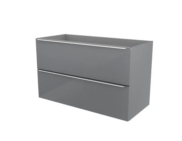 Meuble sous vasque à suspendre gris Idalie L. 100 x H. 60 x P. 45 cm - Cooke and Lewis