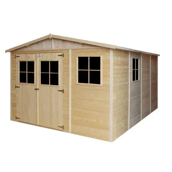 Abri de Jardin, avec fenêtres- H226x324x416 cm/12 m² M336 TIMBELA