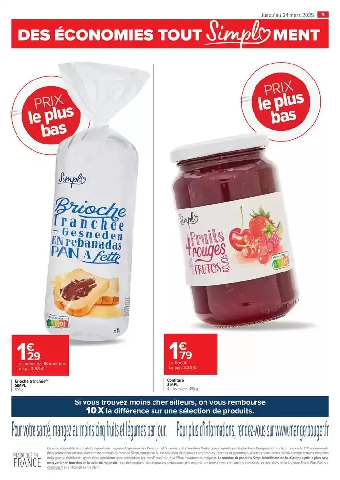 FEUILLET DIGITAL SIMPL' CARREFOUR du 28 février au 24 mars 2025 - Catalogue page 9