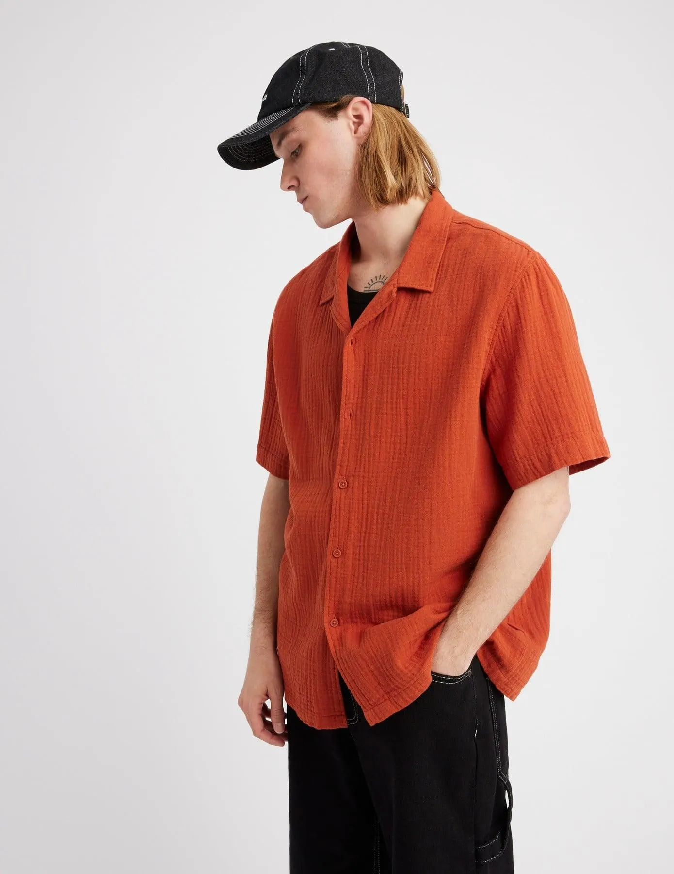 Chemisette gaze de coton - brown