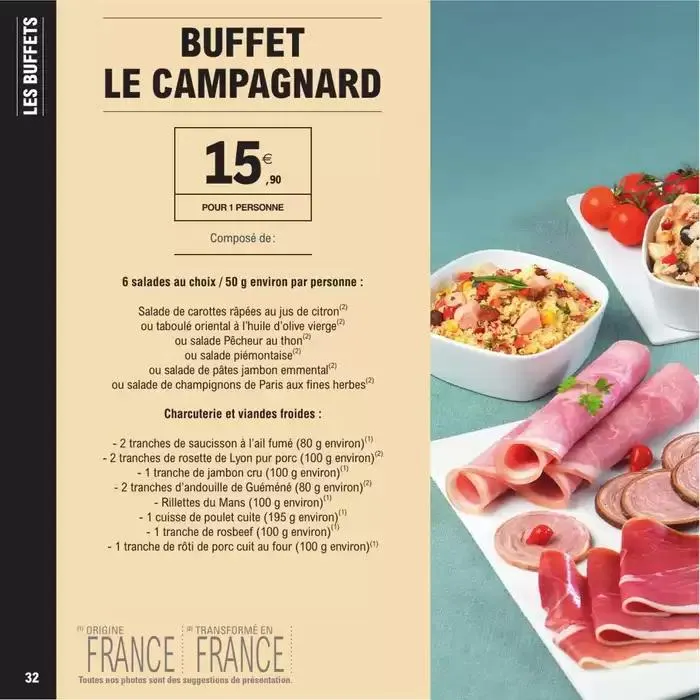 CARTE TRAITEUR PERMANENTE - MIXTE du 8 avril au 17 novembre 2025 - Catalogue page 32