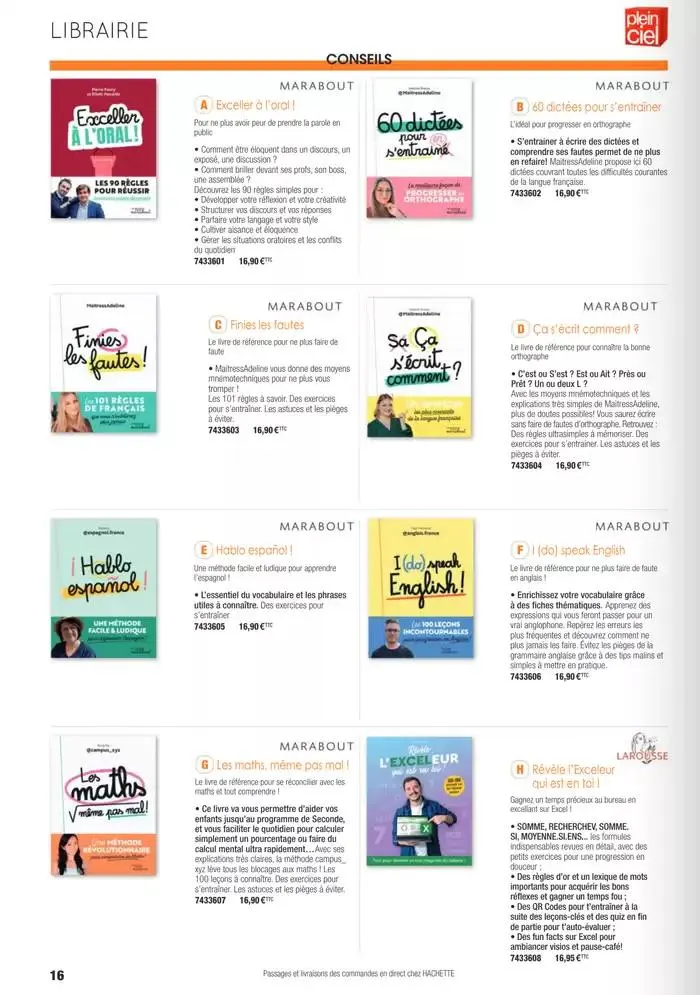 Écoles et loisirs 2025 du 1 janvier au 31 décembre 2025 - Catalogue page 16