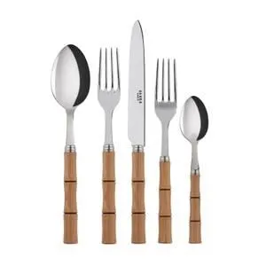 Set de 5 couverts de table, Bambou