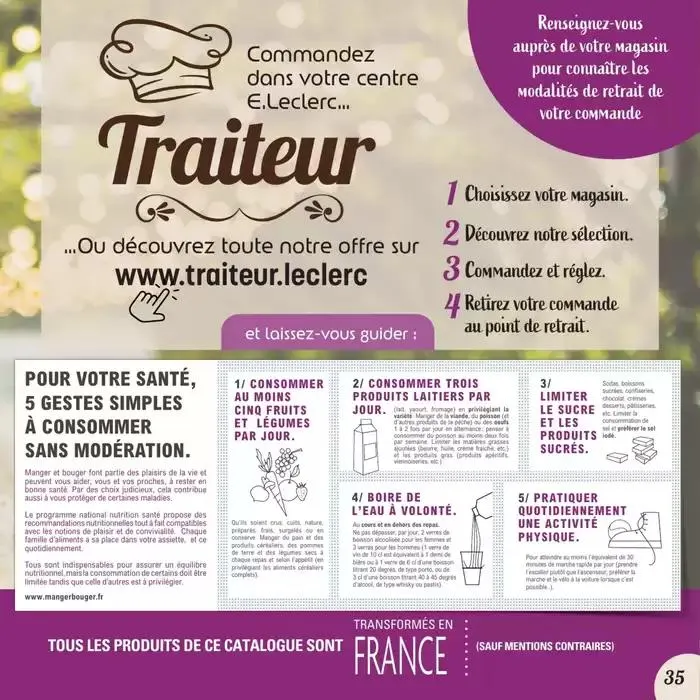 CARTE TRAITEUR PERMANENTE du 31 mars au 30 mars 2026 - Catalogue page 35