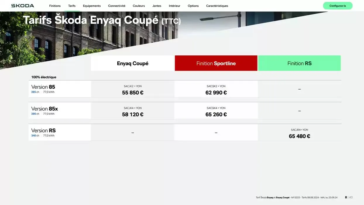 Enyaq SUV Version 85 du 6 novembre au 6 novembre 2025 - Catalogue page 8