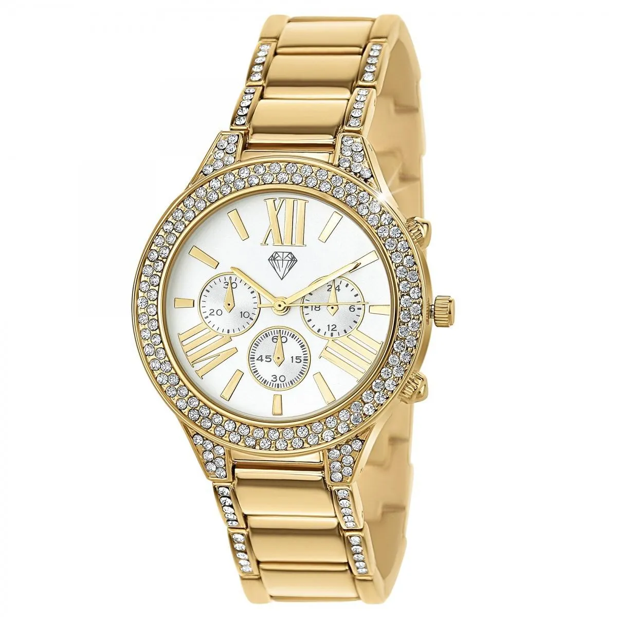 Montre Angelina élégante ornée de Cristaux scintillants SC Crystal