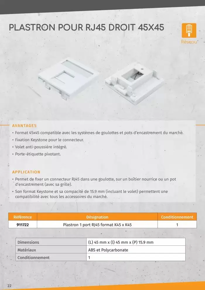 Gamme Cable Reseaux L2S 2025 du 14 janvier au 31 décembre 2025 - Catalogue page 22