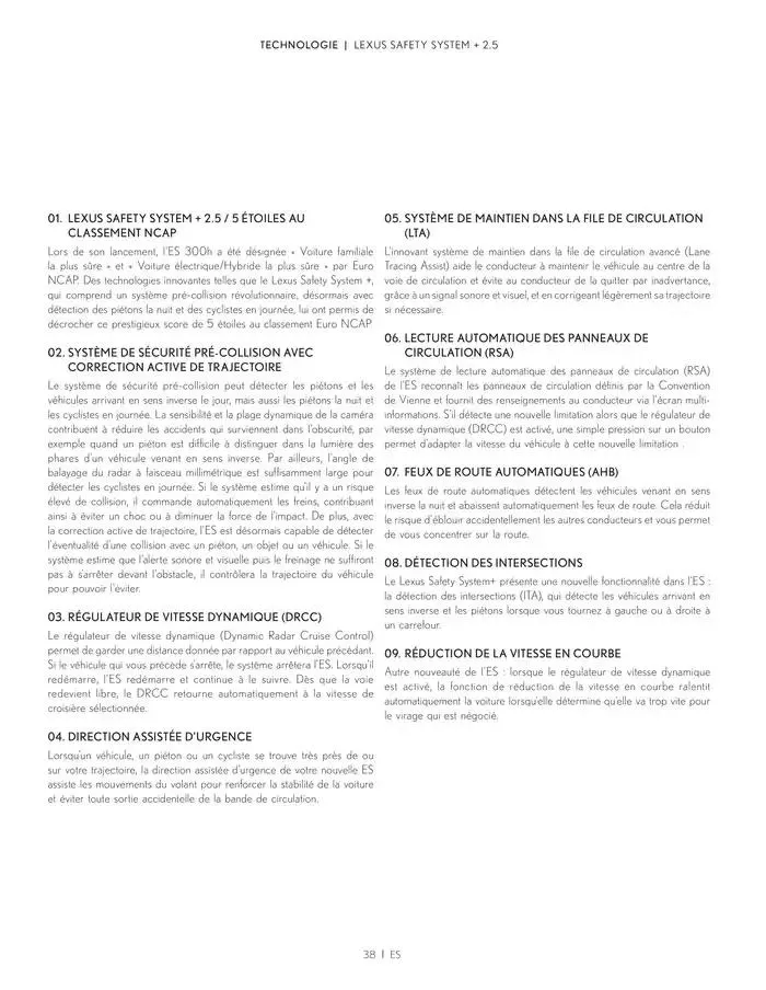 Lexus ES du 27 mars au 27 mars 2026 - Catalogue page 38
