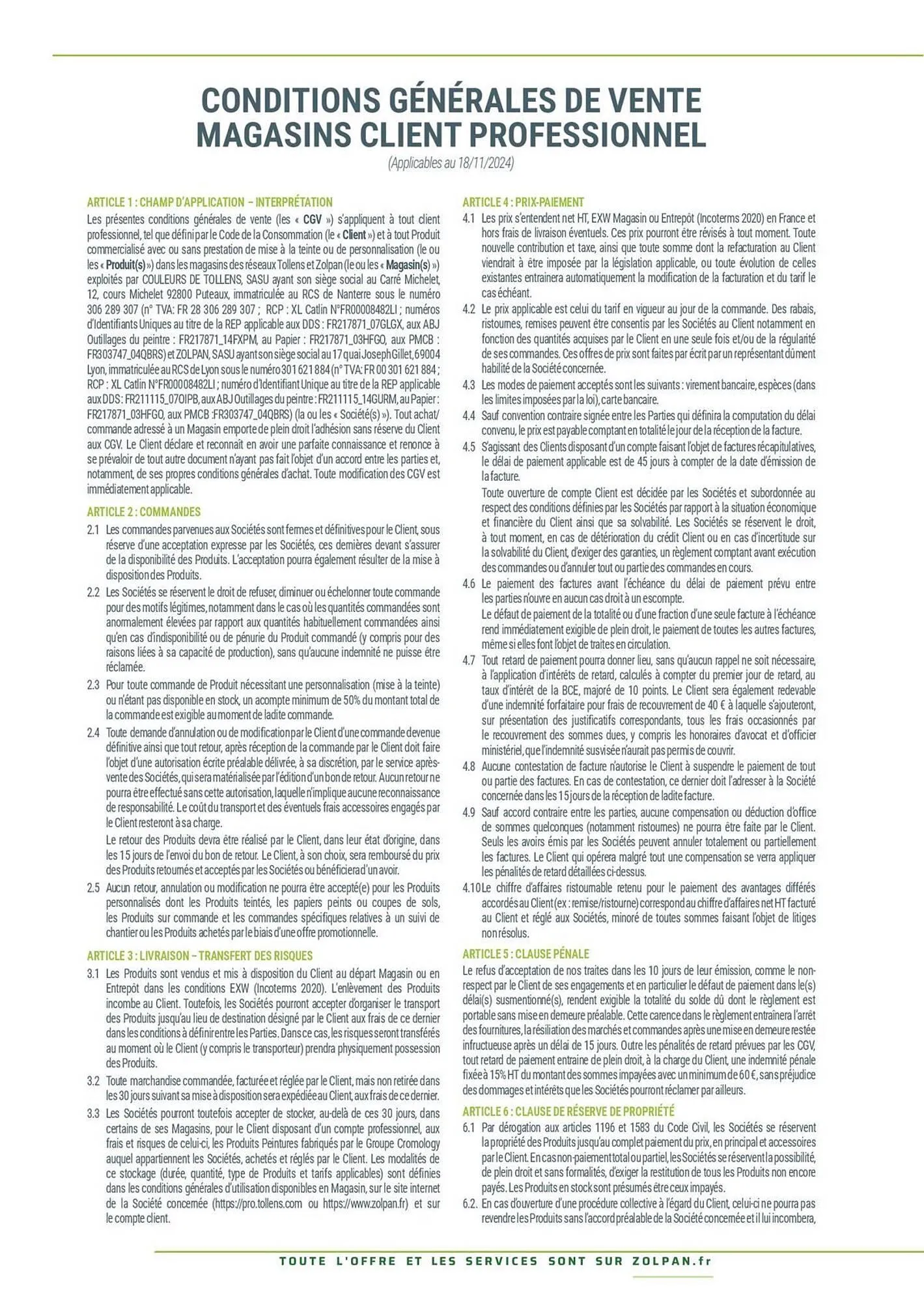 Catalogue Zolpan du 13 janvier au 31 décembre 2025 - Catalogue page 432