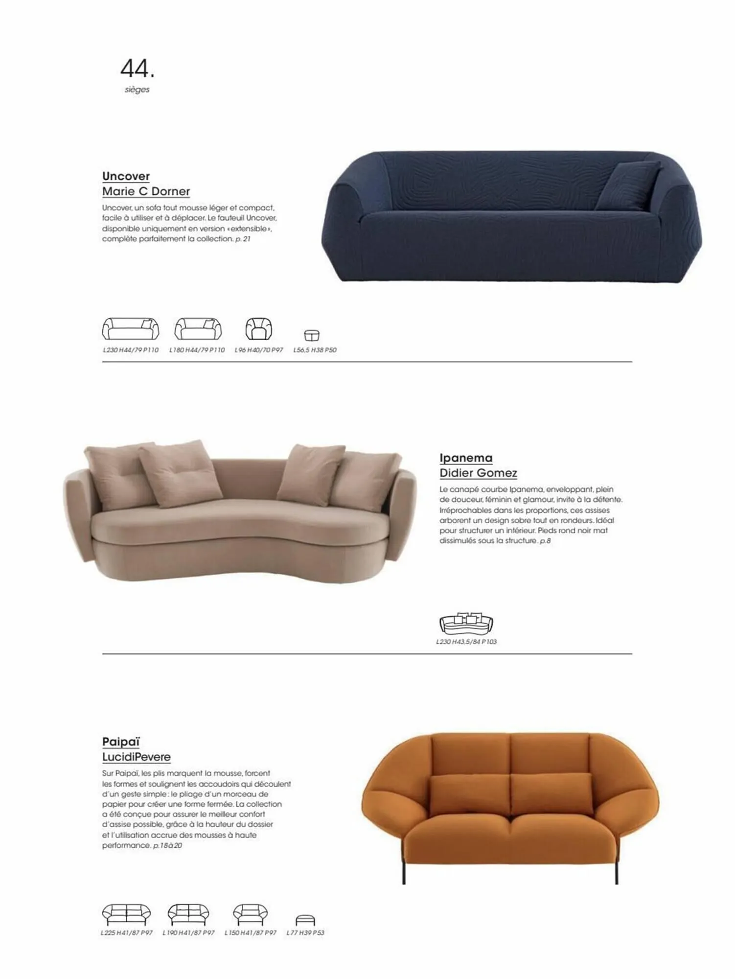 Catalogue Cinna du 5 janvier au 31 décembre 2023 - Catalogue page 44