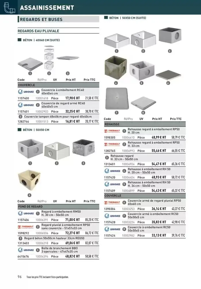 Matériaux 2025 du 1 janvier au 31 décembre 2025 - Catalogue page 96