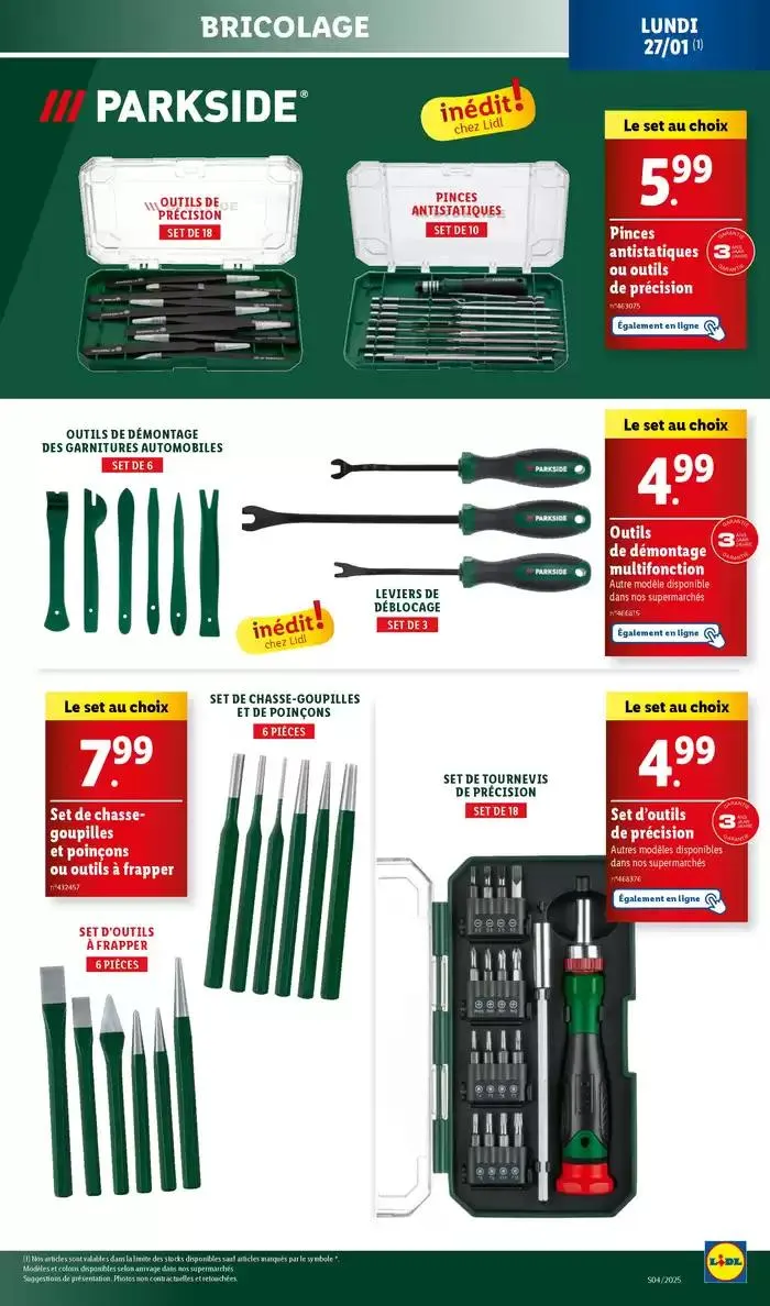 Retrouvez les outils performants Parkside, pour un bricolage efficace à prix mini! du 27 janvier au 30 janvier 2025 - Catalogue page 7