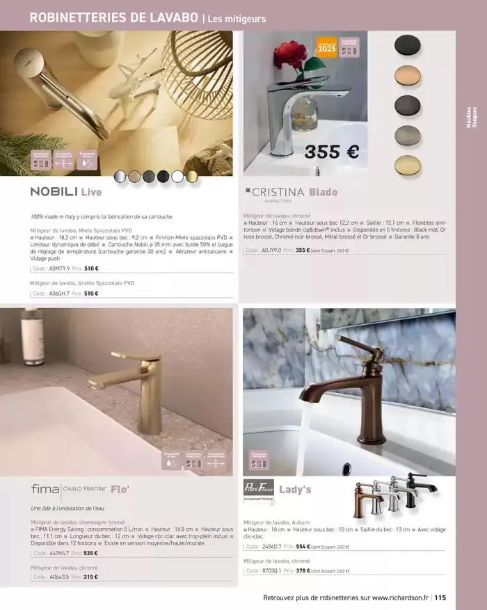 SALLE DE DE BAINS ET CARRELAGE 2025 du 11 avril au 31 décembre 2025 - Catalogue page 117