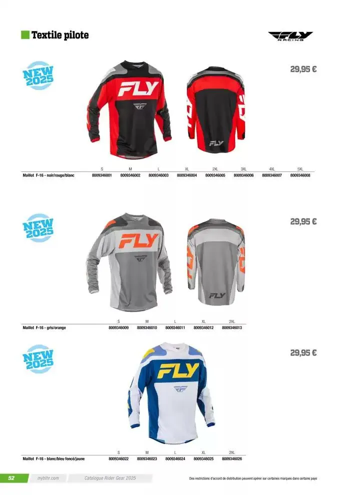 FLY RACING 2025 du 20 novembre au 31 août 2025 - Catalogue page 54