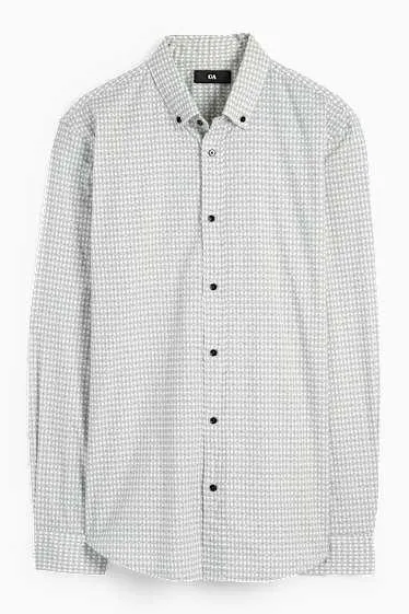Shirt - regular fit - button-down collar - minimal print