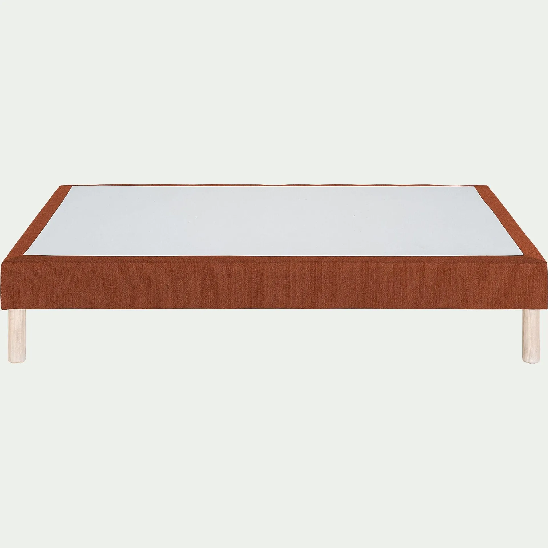 Sommier tapissier 160x200cm - orange brique