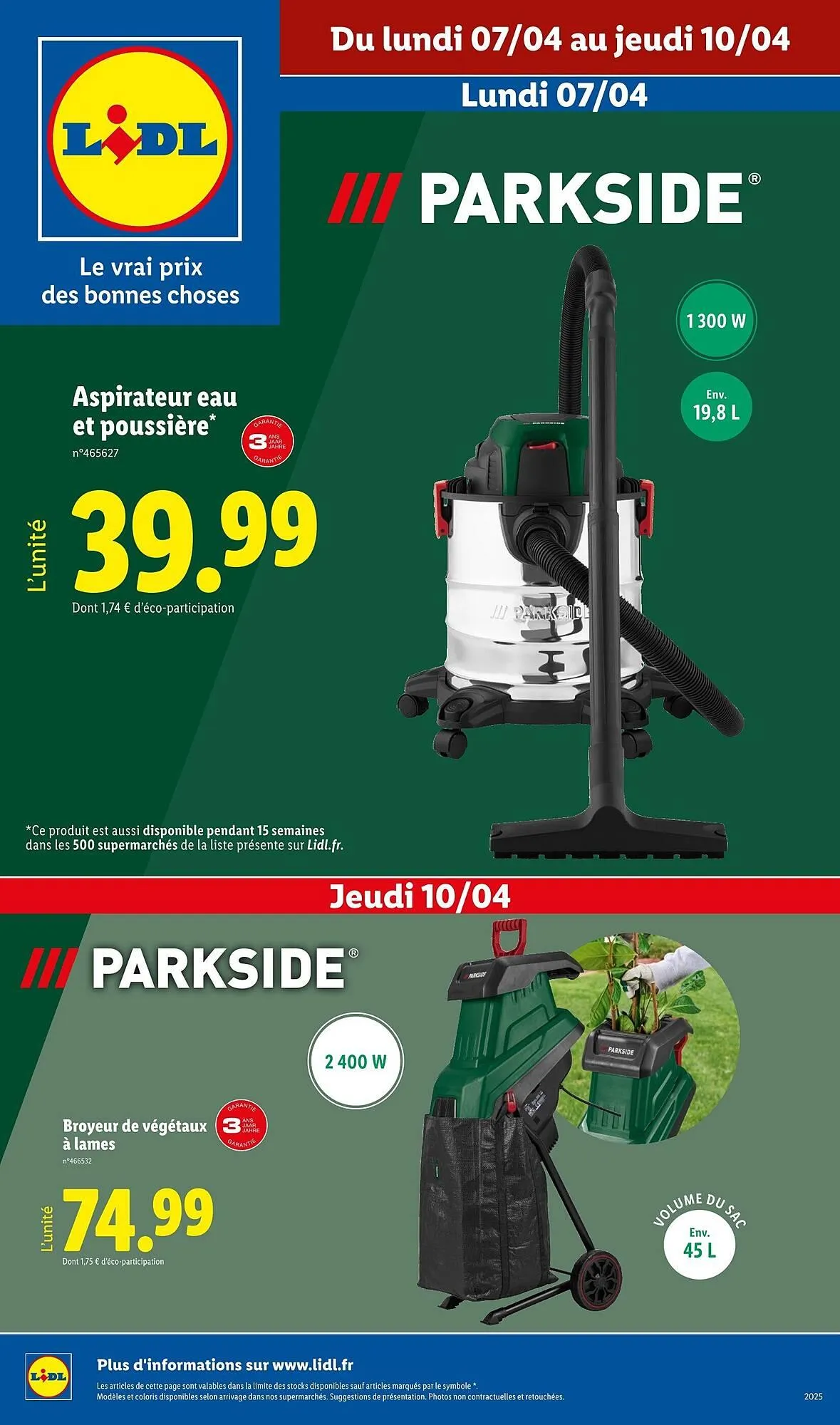 Catalogue Lidl du 7 avril au 10 avril 2025 - Catalogue page 1