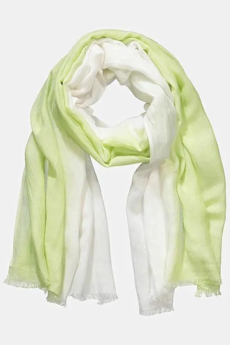 Écharpe, lin mélangé, dégradé de couleurs