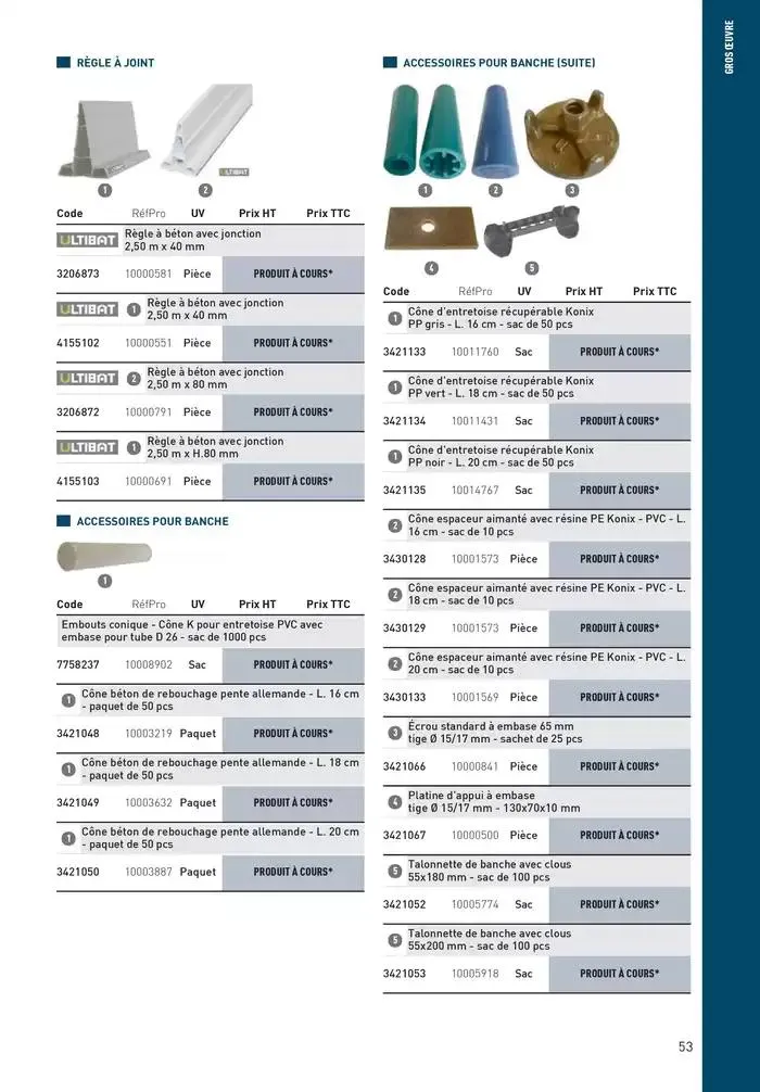 Matériaux 2025 du 1 janvier au 31 décembre 2025 - Catalogue page 53