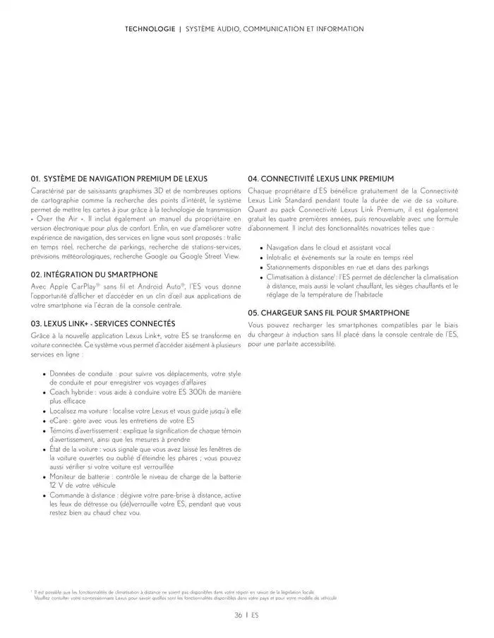 Lexus ES du 27 mars au 27 mars 2026 - Catalogue page 36
