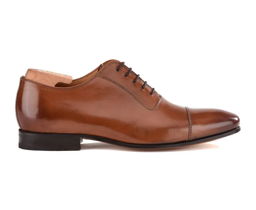 Richelieu homme Châtaigne Patiné semelle cuir - RINGWOOD
