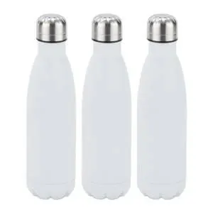 Gourde inox bouteille eau blanc lot de 3