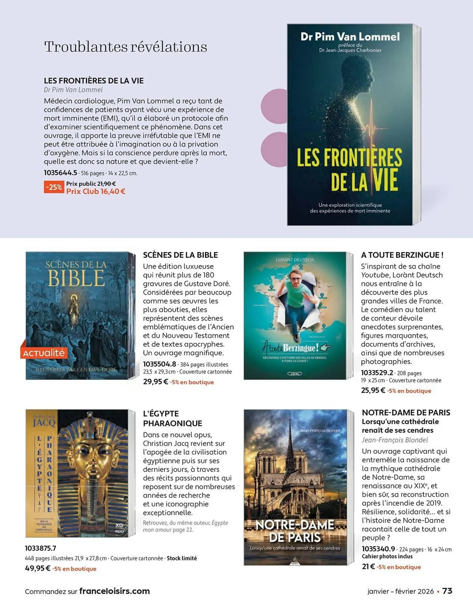 Catalogue France Loisirs du 1 janvier au 28 février 2026 - Catalogue page 73