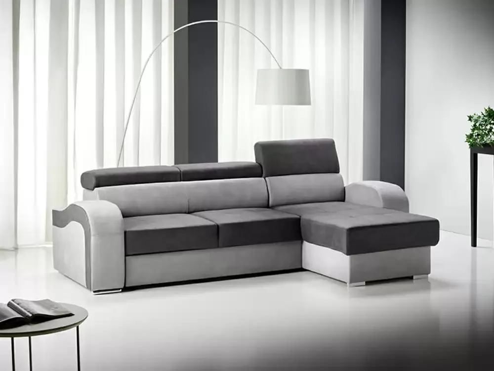 Canapé d'angle convertible et réversible