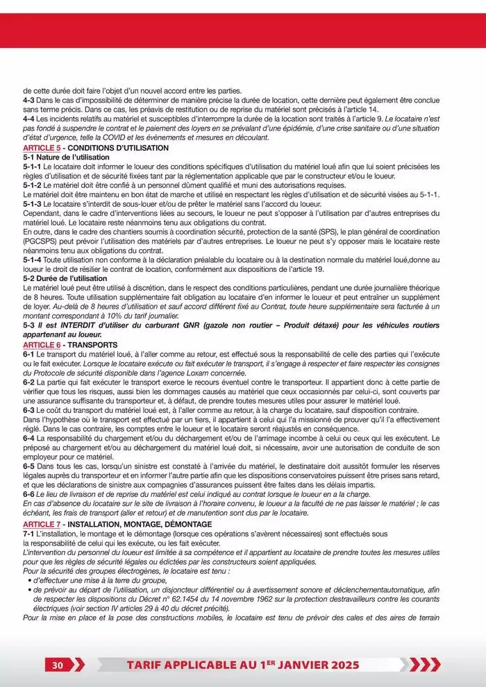 Tarifs particuliers du 3 janvier au 31 décembre 2025 - Catalogue page 32