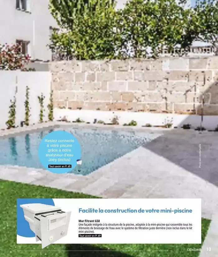 Les plaisir de l'eau Piscine,Spa,Arrosage du 10 mars au 31 décembre 2025 - Catalogue page 13