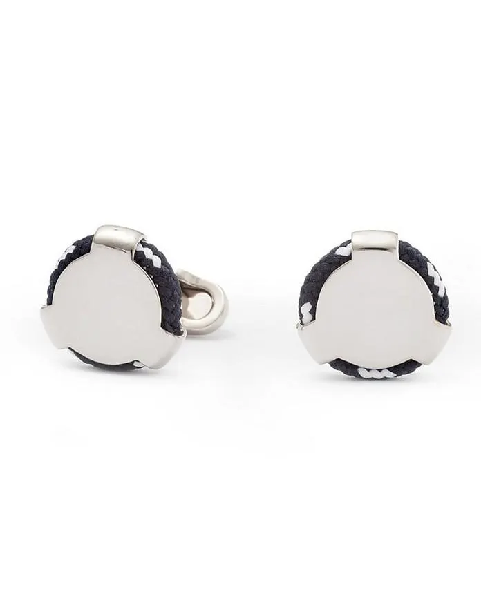 Lisbona Round Brass and Nautical Rope Cufflinks