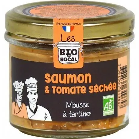 Mousse à tartiner, Saumon & tomates séchées bio