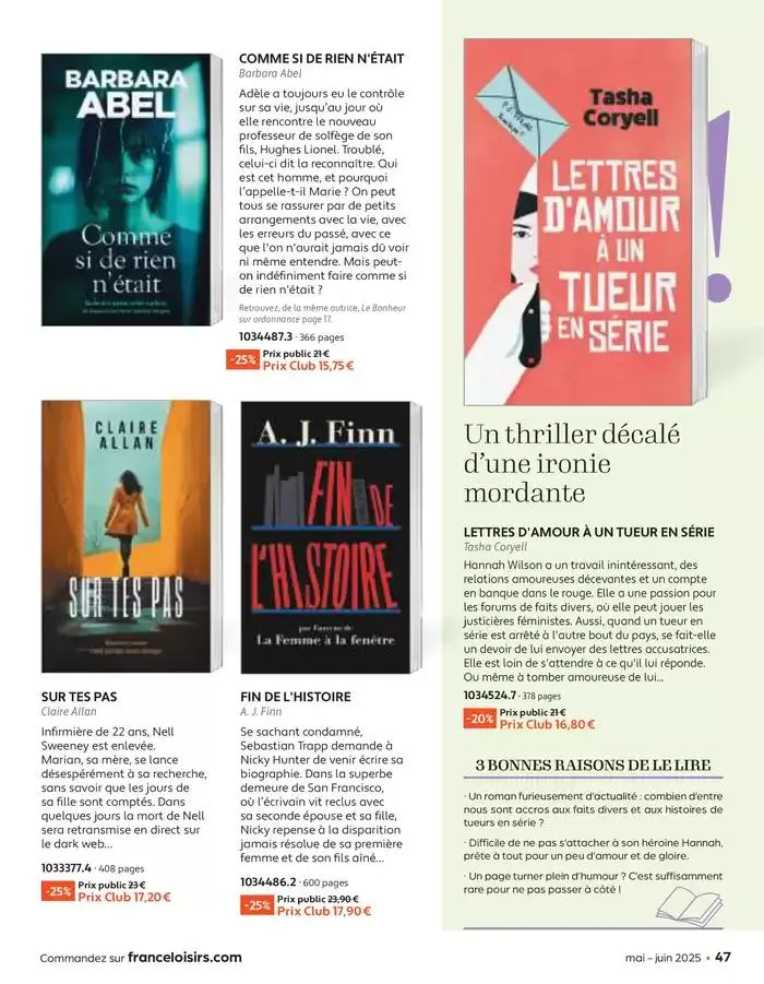 Mai - Juin 2025 du 30 avril au 30 juin 2025 - Catalogue page 47