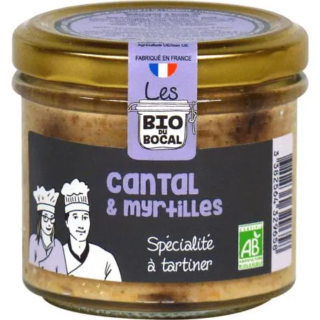 Spécialité à tartiner, Cantal et myrtilles bio
